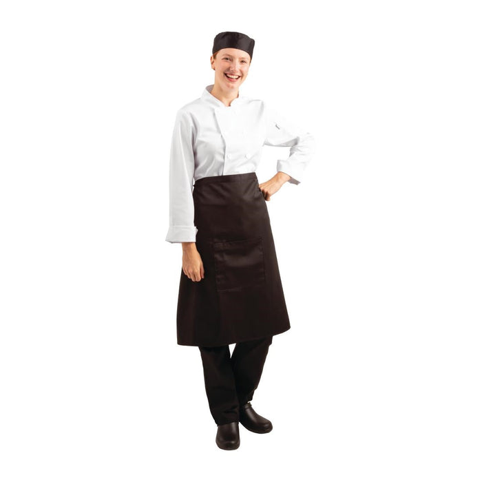 Regular Bistro Apron Black With Pocket Whites Chefs Clothing
