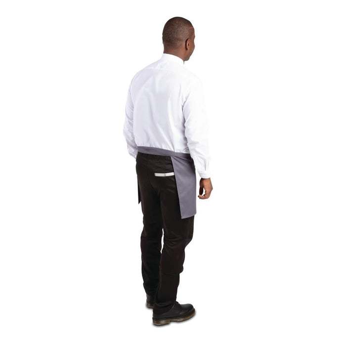 Whites Short Bistro Apron Charcoal Whites Chefs Clothing
