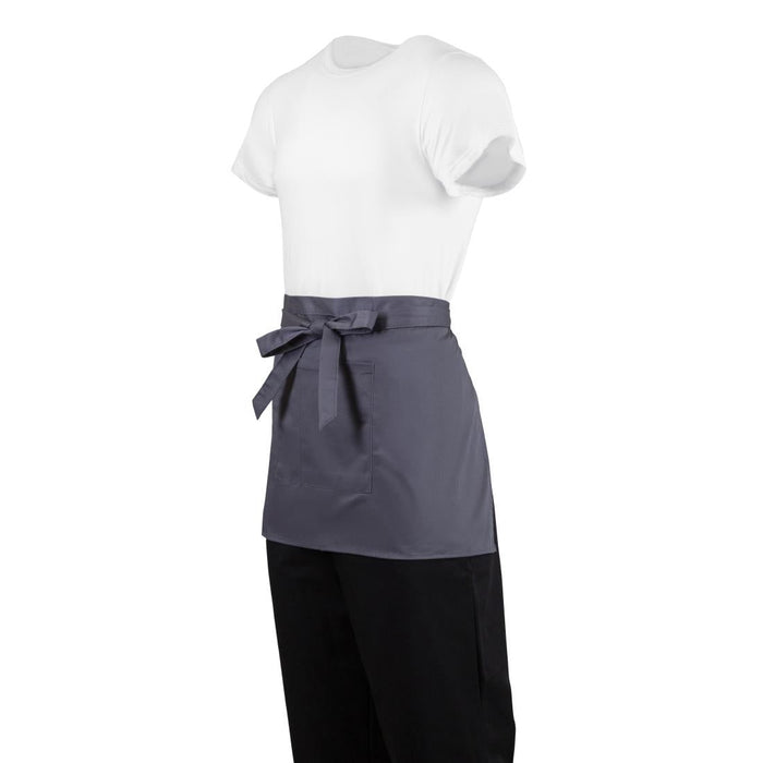 Whites Short Bistro Apron Charcoal Whites Chefs Clothing