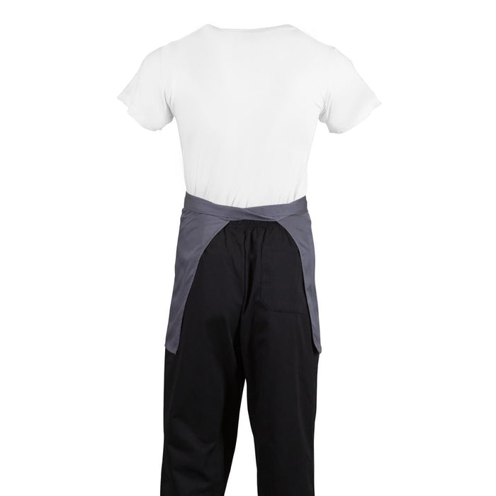 Whites Short Bistro Apron Charcoal Whites Chefs Clothing