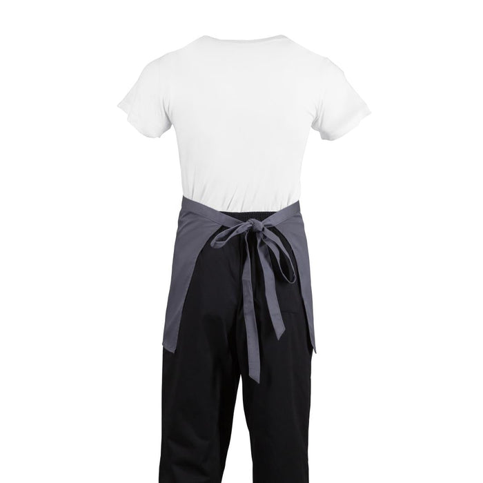 Whites Short Bistro Apron Charcoal Whites Chefs Clothing