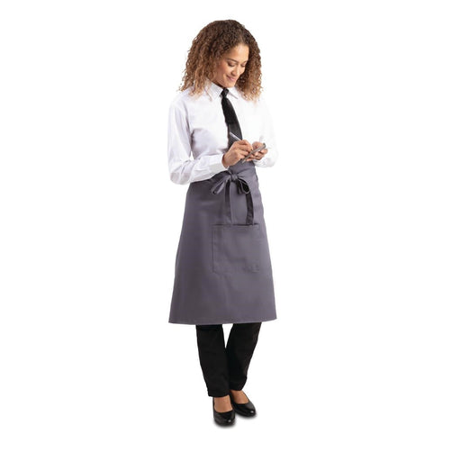 Whites Regular Bistro Apron Charcoal Whites Chefs Clothing