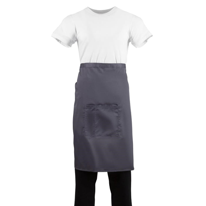 Whites Regular Bistro Apron Charcoal Whites Chefs Clothing