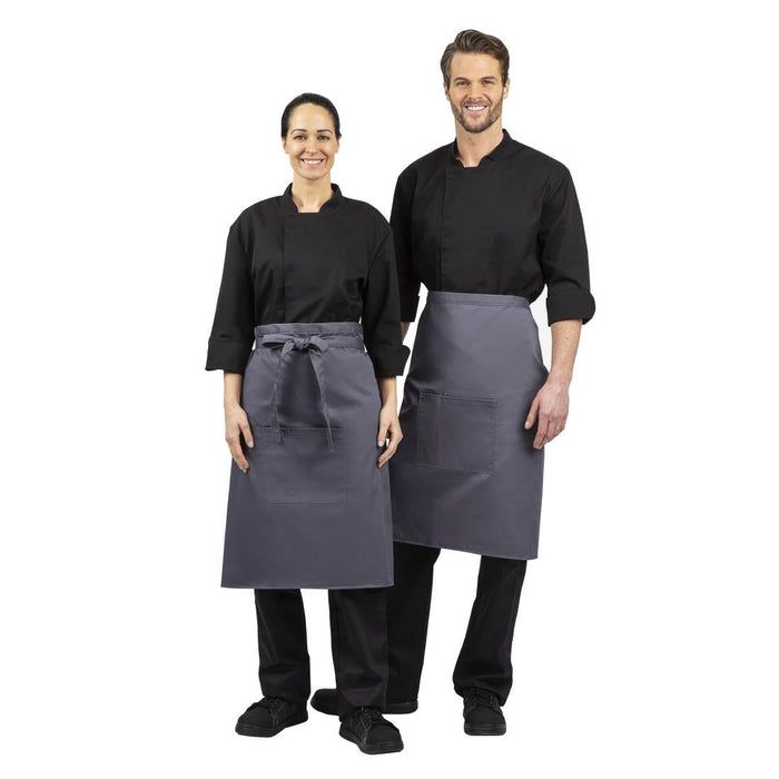 Whites Regular Bistro Apron Charcoal Whites Chefs Clothing
