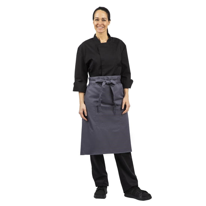 Whites Regular Bistro Apron Charcoal Whites Chefs Clothing