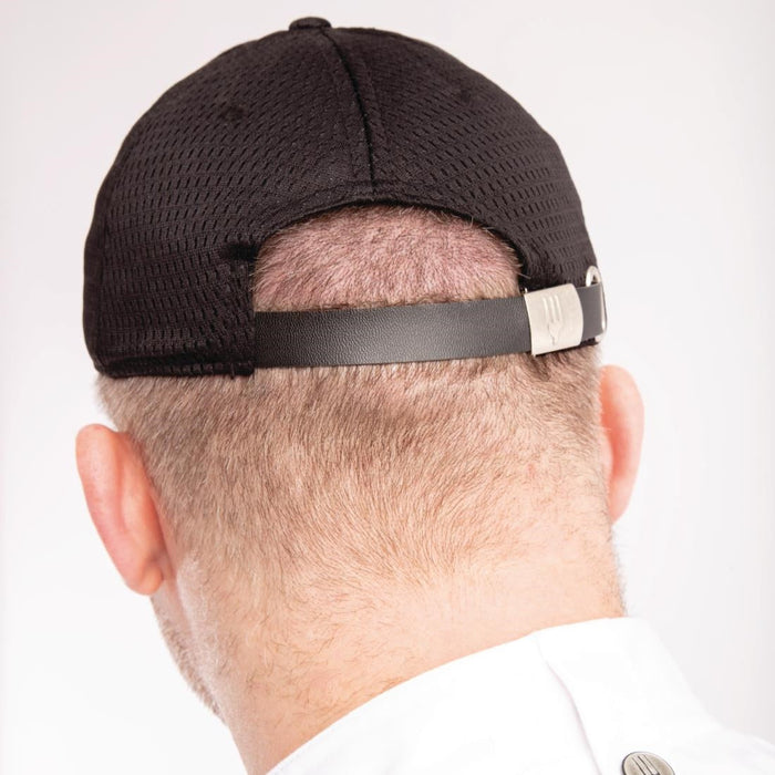 Chef Works Cool Vent Baseball Cap Black with Blue Chef Works
