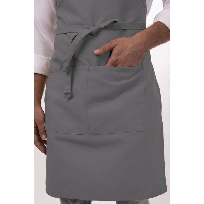 Chef Works Bib Apron Grey Chef Works