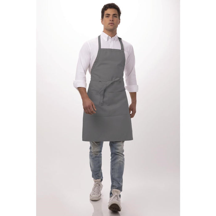 Chef Works Bib Apron Grey Chef Works