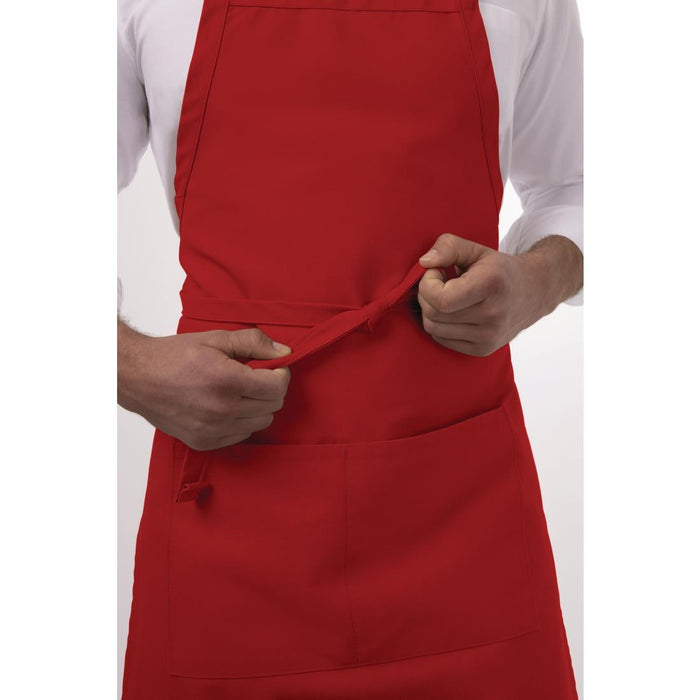 Chef Works Bib Apron Red Chef Works