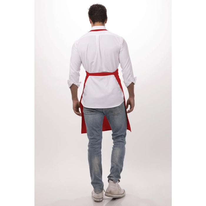 Chef Works Bib Apron Red Chef Works