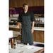 Chef Works Premium Woven Bib Apron Black and White Stripe Chef Works