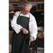 Chef Works Premium Woven Bib Apron Black and White Stripe Chef Works