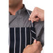 Chef Works Premium Woven Bib Apron Navy & White Stripe Chef Works