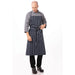 Chef Works Premium Woven Bib Apron Navy & White Stripe Chef Works
