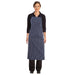 Chef Works Premium Woven Bib Apron Navy & White Stripe Chef Works