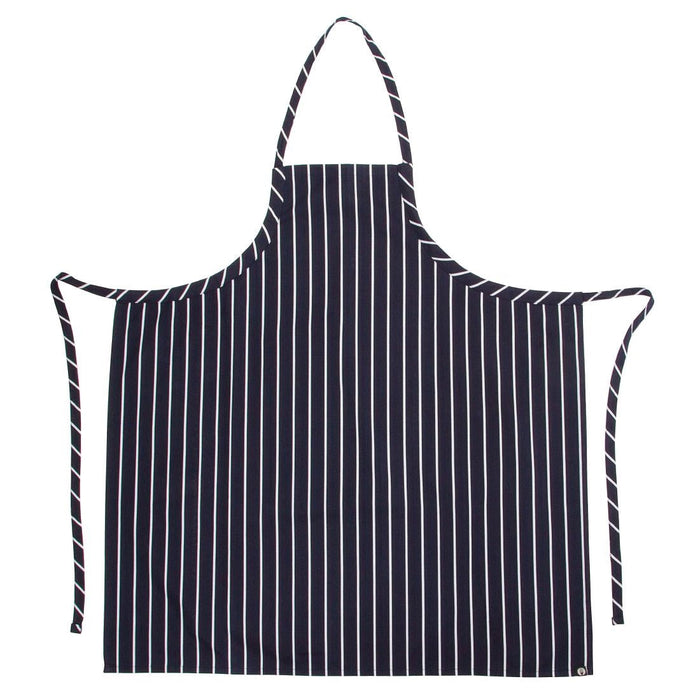 Chef Works Premium Woven Bib Apron Navy & White Stripe Chef Works