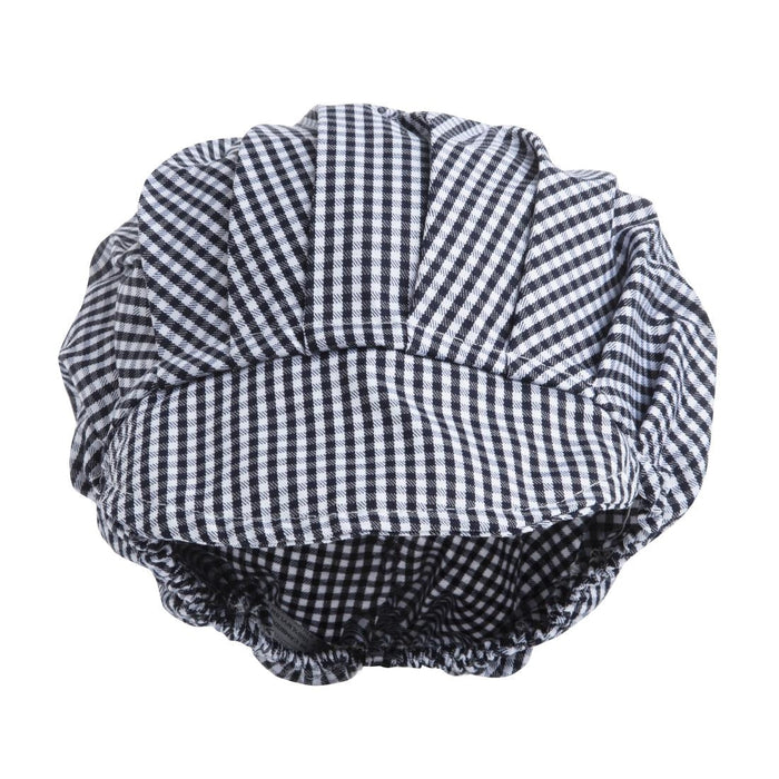 Whites Peaked Unisex Hat Blue & White Check Whites Chefs Clothing