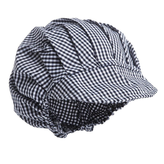 Whites Peaked Unisex Hat Blue & White Check Whites Chefs Clothing