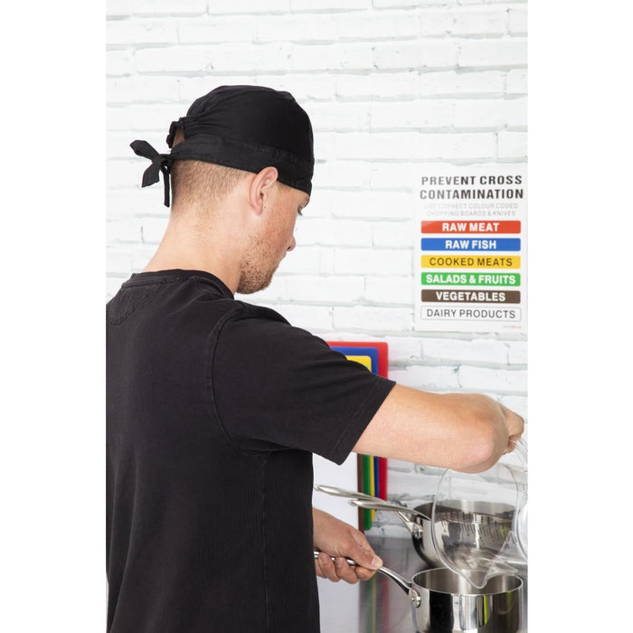 Chefs Bandana Black Whites Chefs Clothing