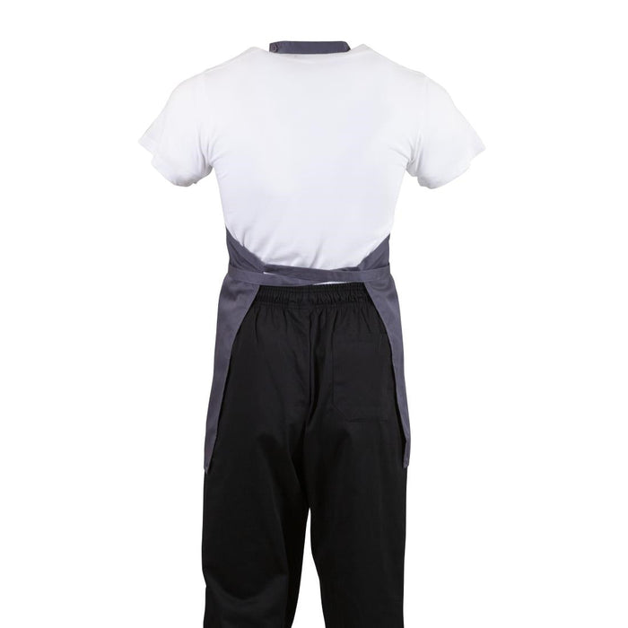 Whites V Neck Service Apron Charcoal Whites Chefs Clothing