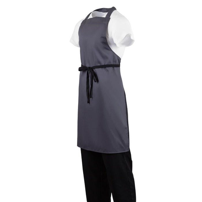 Whites Polycotton Bib Apron Charcoal Whites Chefs Clothing