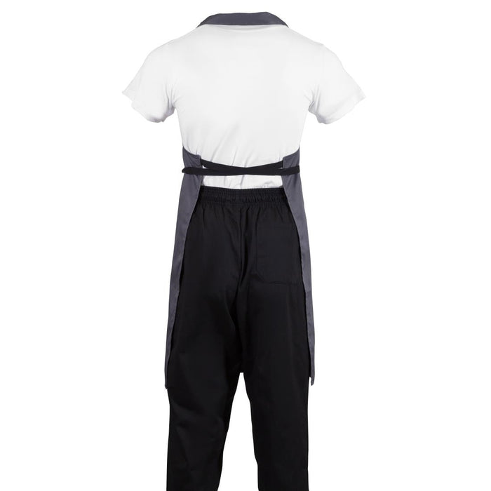 Whites Polycotton Bib Apron Charcoal Whites Chefs Clothing
