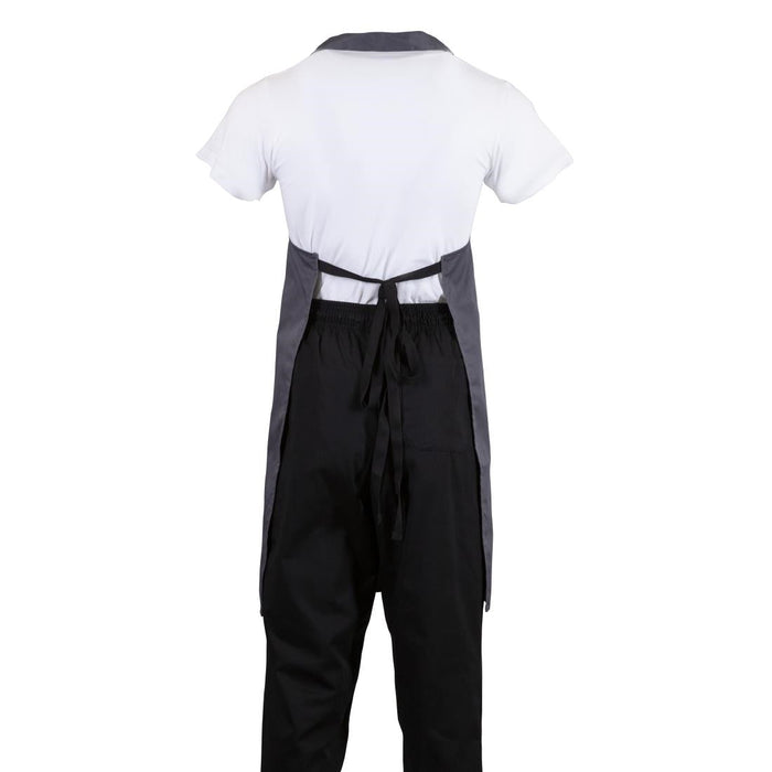 Whites Polycotton Bib Apron Charcoal Whites Chefs Clothing