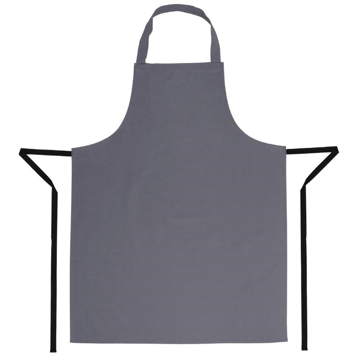 Whites Polycotton Bib Apron Charcoal Whites Chefs Clothing