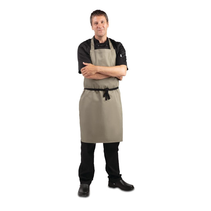 Whites Polycotton Bib Apron Olive Whites Chefs Clothing