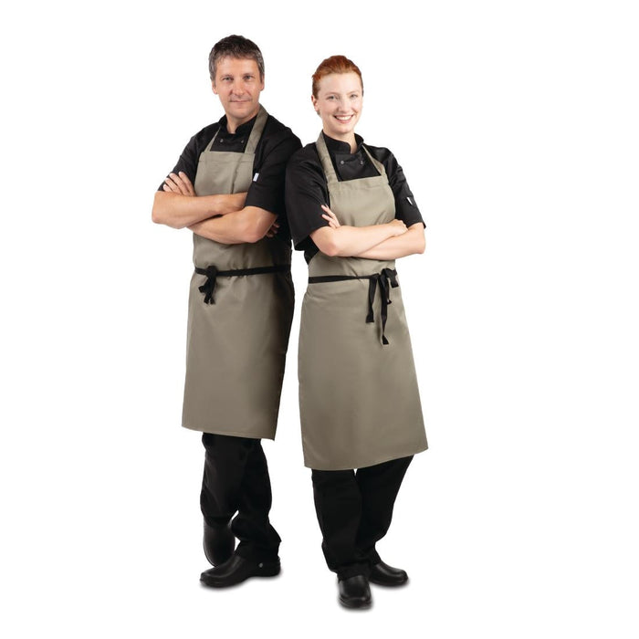Whites Polycotton Bib Apron Olive Whites Chefs Clothing