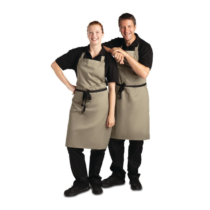Whites Polycotton Bib Apron Olive Whites Chefs Clothing