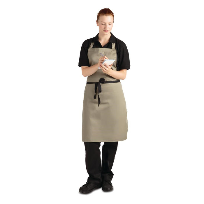 Whites Polycotton Bib Apron Olive Whites Chefs Clothing