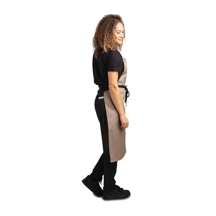 Whites Polycotton Bib Apron Tan Whites Chefs Clothing