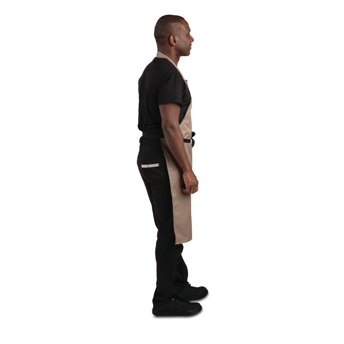 Whites Polycotton Bib Apron Tan Whites Chefs Clothing