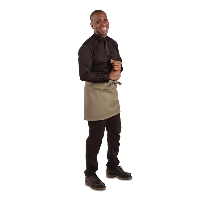 Whites Short Bistro Apron Tan Whites Chefs Clothing
