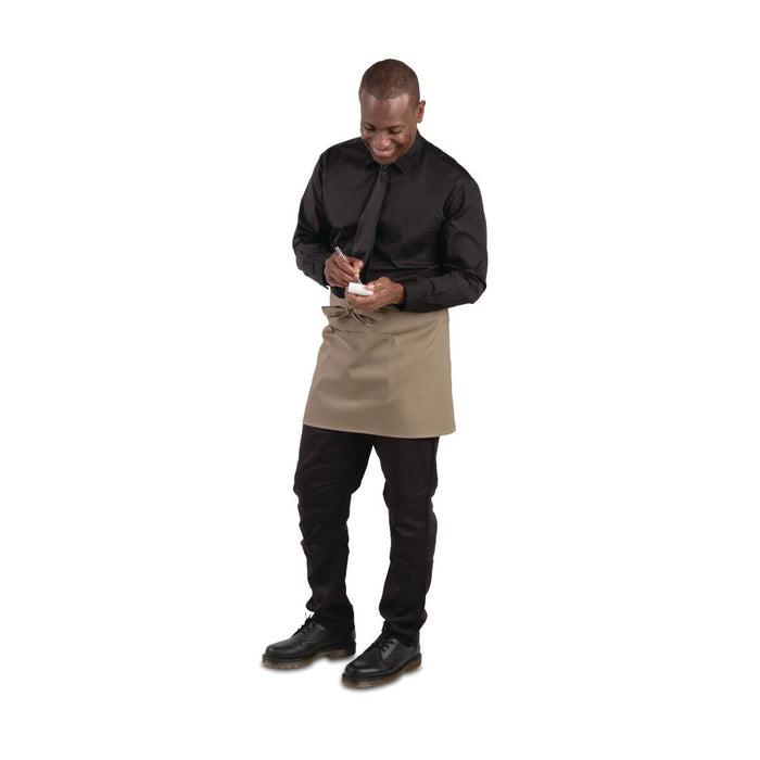 Whites Short Bistro Apron Tan Whites Chefs Clothing