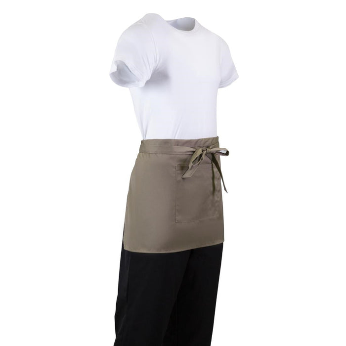 Whites Short Bistro Apron Tan Whites Chefs Clothing