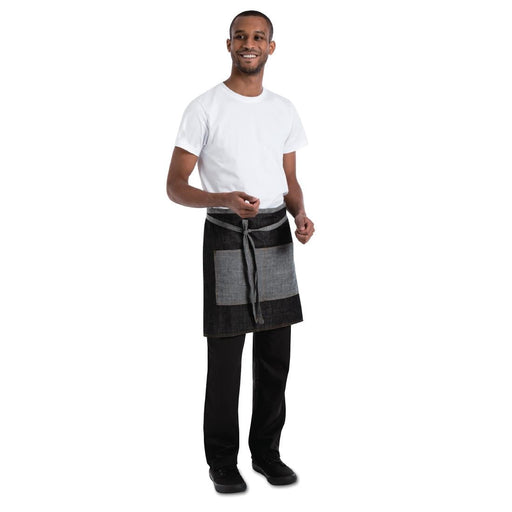 Chef Works Urban Manhattan Half Bistro Apron Black Chef Works Urban