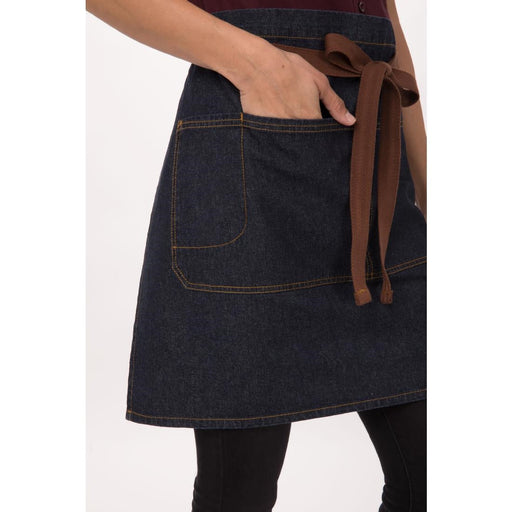 Chef Works Urban Memphis Half Bistro Apron Indigo Chef Works Urban