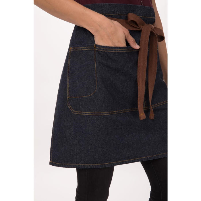 Chef Works Urban Memphis Half Bistro Apron Indigo Chef Works Urban