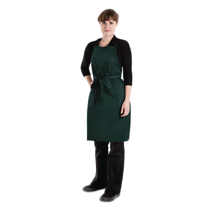 Chef Works Butchers Bib Apron Hunter Green Chef Works