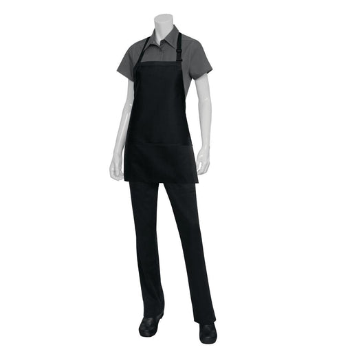 Chef Works Three Pocket Bib Apron Black Chef Works