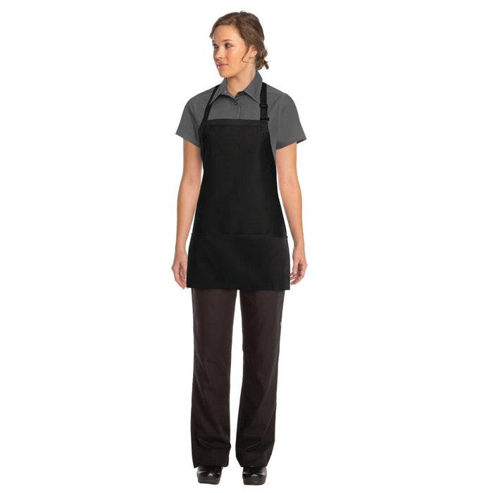 Chef Works Three Pocket Bib Apron Black Chef Works