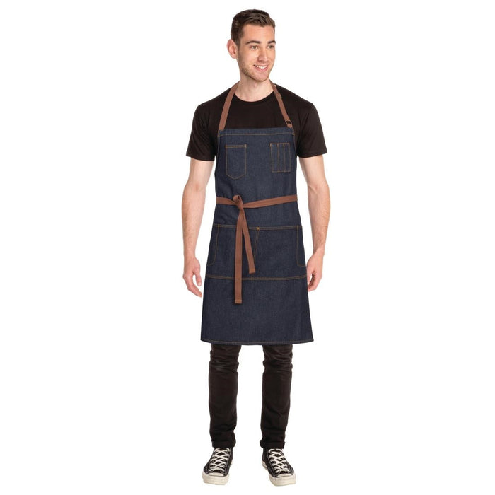 Chef Works Urban Memphis Bib Apron Indigo Chef Works Urban