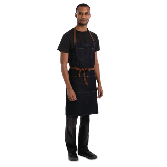 Chef Works Urban Memphis Bib Apron Indigo Chef Works Urban