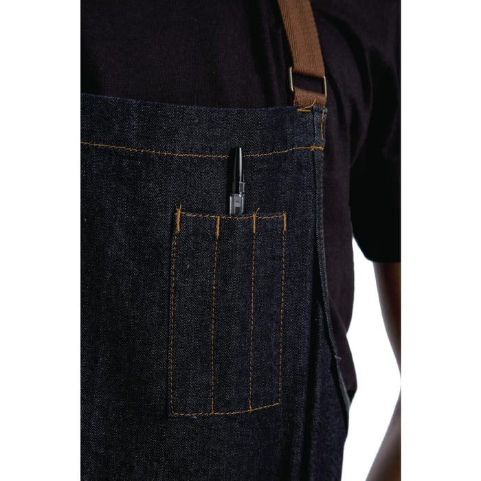 Chef Works Urban Memphis Bib Apron Indigo Chef Works Urban