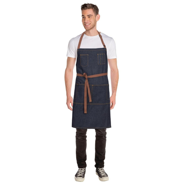 Chef Works Urban Memphis Bib Apron Indigo Chef Works Urban