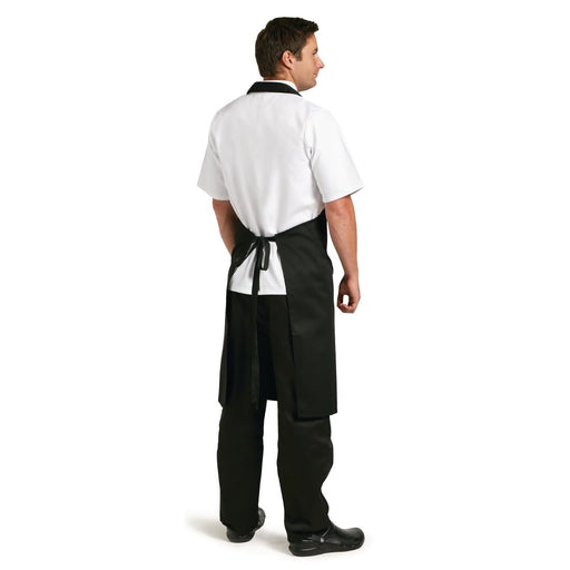 Whites Polycotton Bib Apron Black XL Whites Chefs Clothing