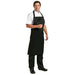 Whites Polycotton Bib Apron Black XL Whites Chefs Clothing