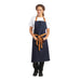 Southside Bistro Apron Denim-Blue With Tan Ties Southside